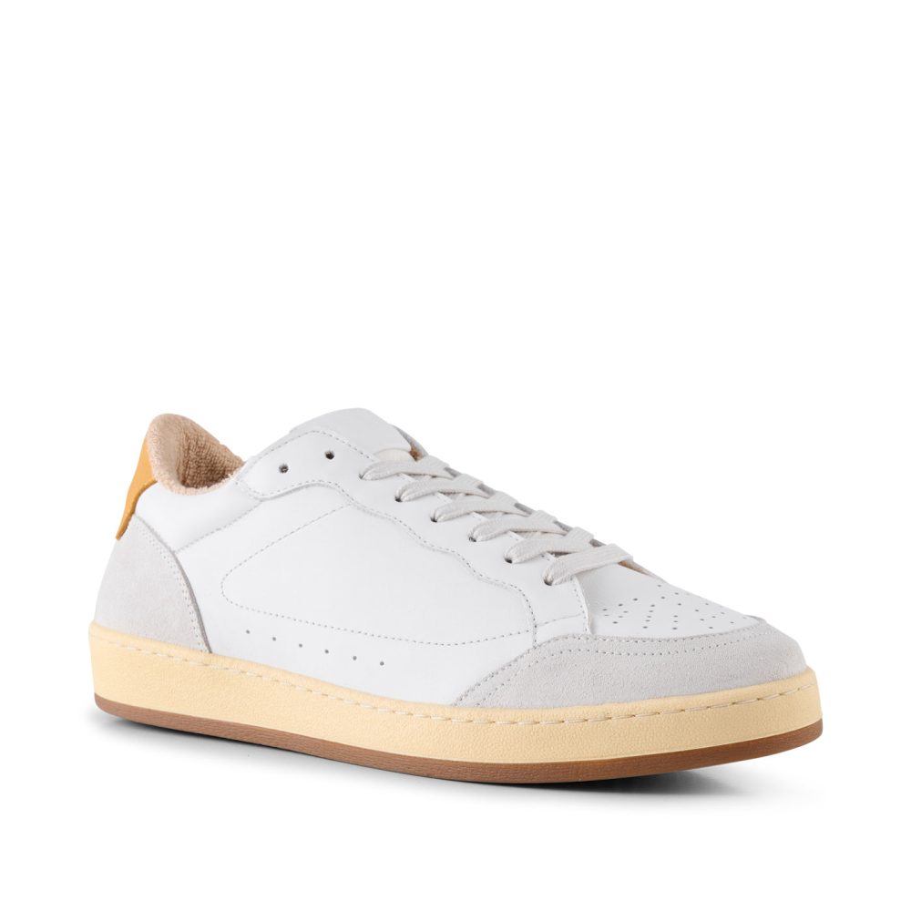Babtiste sneaker leather - WHITE / ORANGE - Image 3
