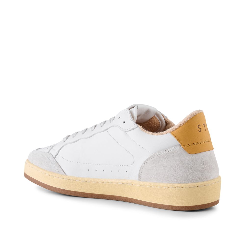 Babtiste sneaker leather - WHITE / ORANGE - Image 4