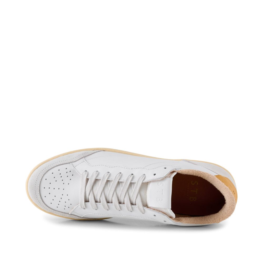 Babtiste sneaker leather - WHITE / ORANGE - Image 6