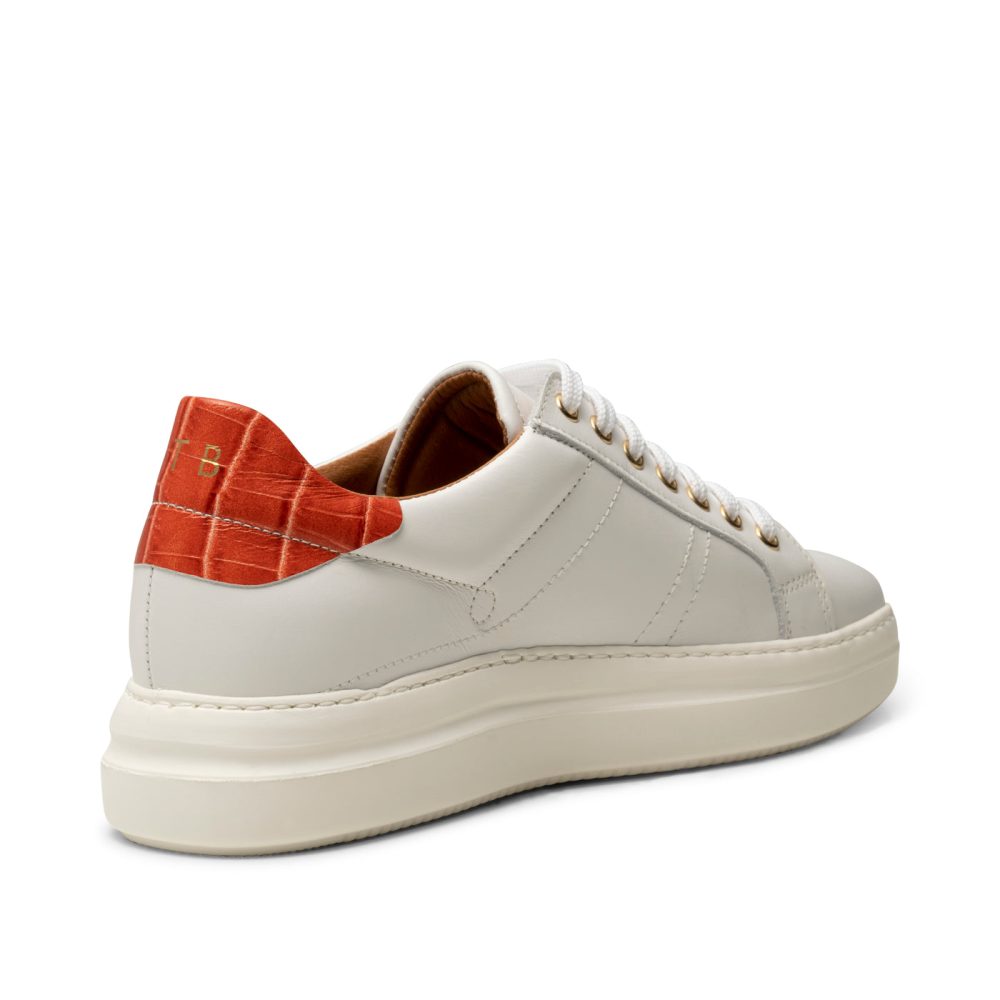 Valda sneaker leather - WHITE/ RED - Image 3
