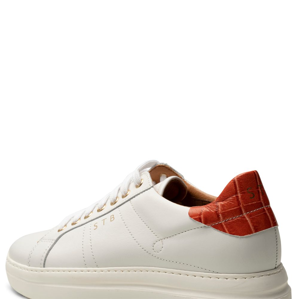 Valda sneaker leather - WHITE/ RED - Image 4