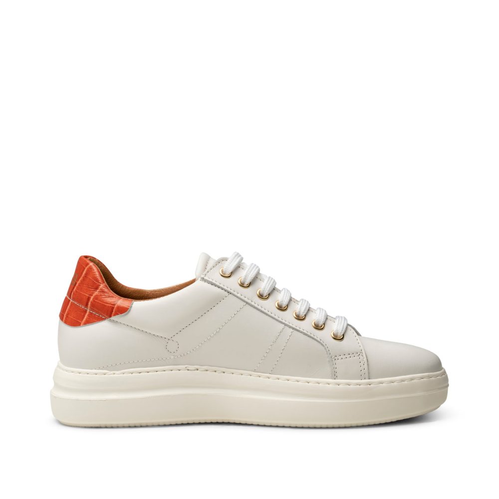 Valda sneaker leather - WHITE/ RED - Image 5