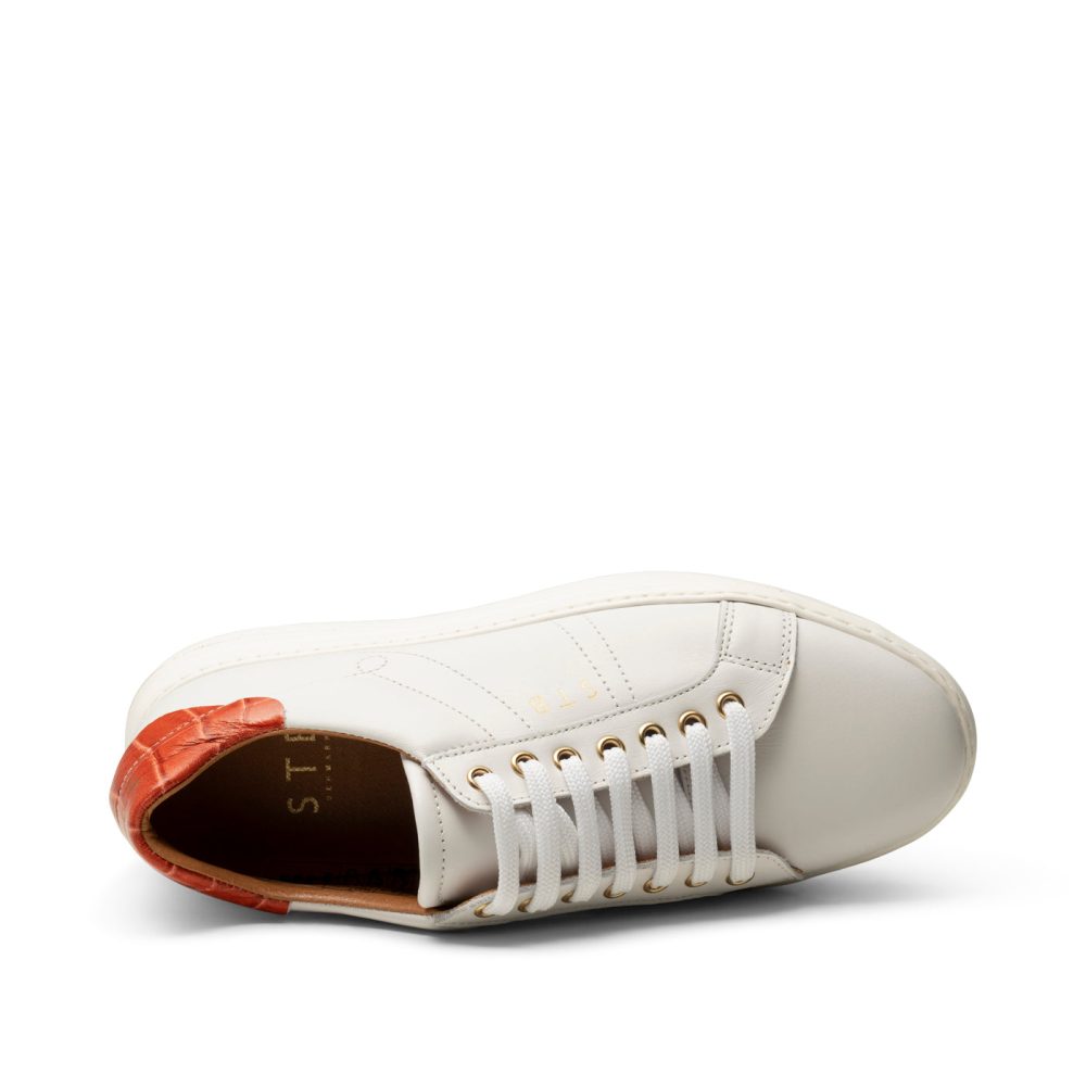 Valda sneaker leather - WHITE/ RED - Image 6