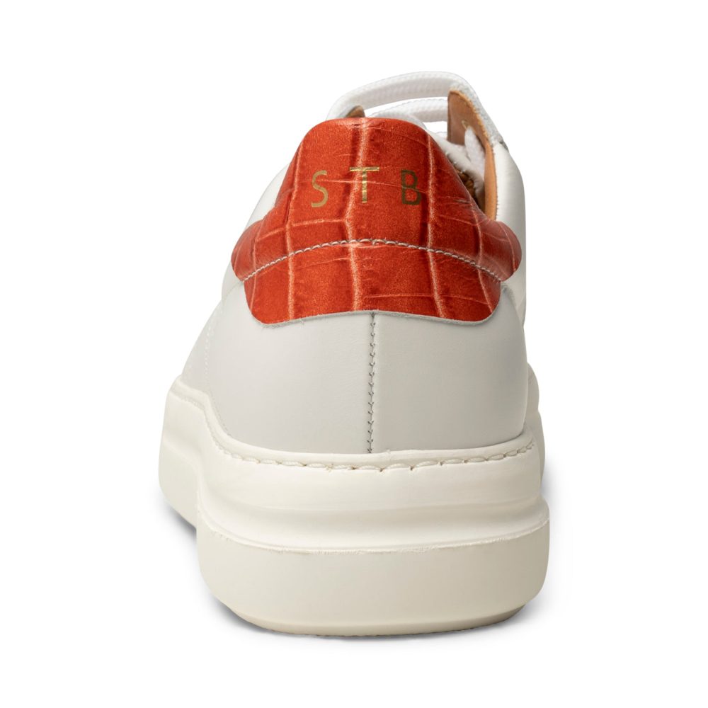 Valda sneaker leather - WHITE/ RED - Image 8