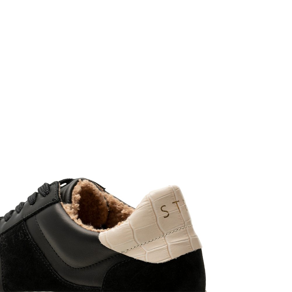 Valda sneaker leather warm - BLACK - Image 8