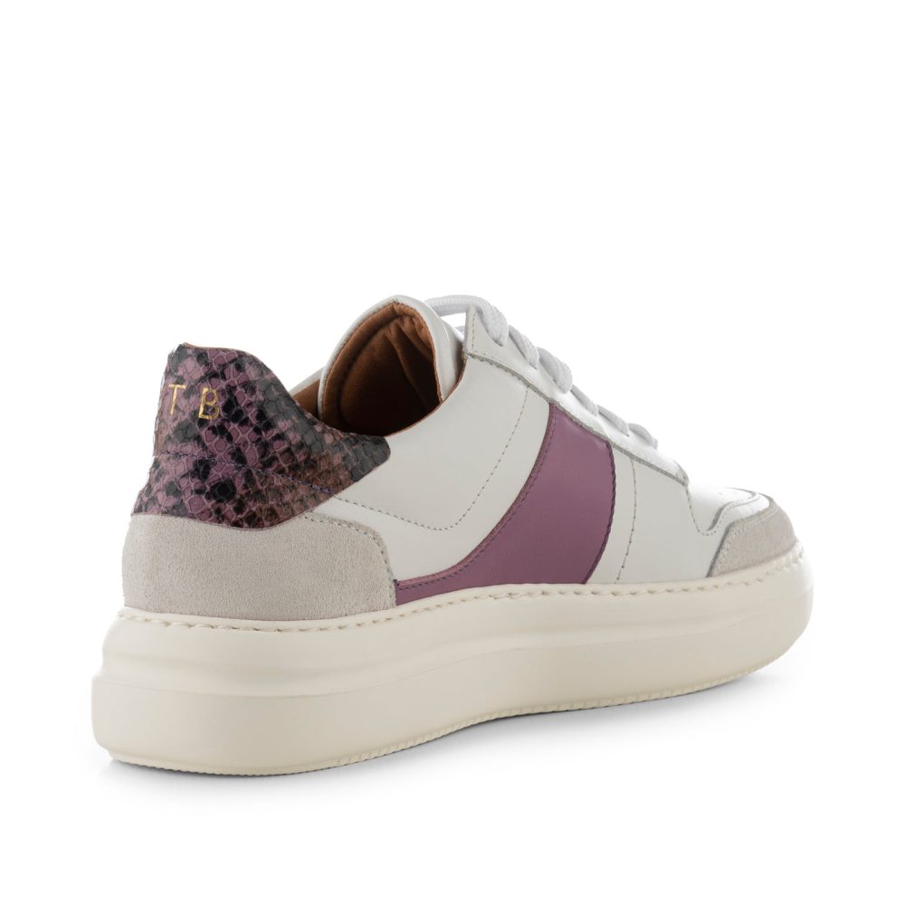 Valda sneaker suede leather - WHITE/LAVENDER MULTI - Image 3