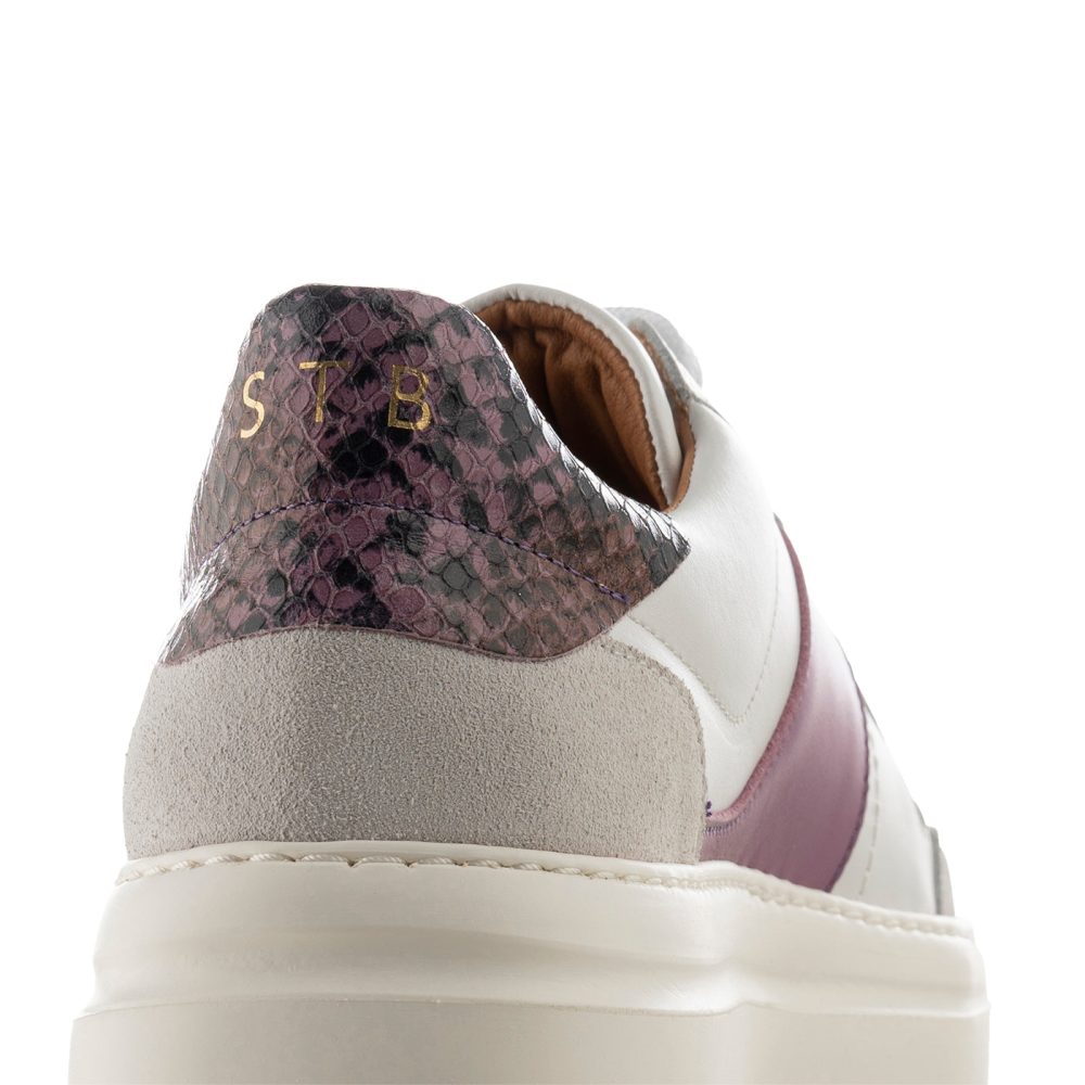 Valda sneaker suede leather - WHITE/LAVENDER MULTI - Image 7