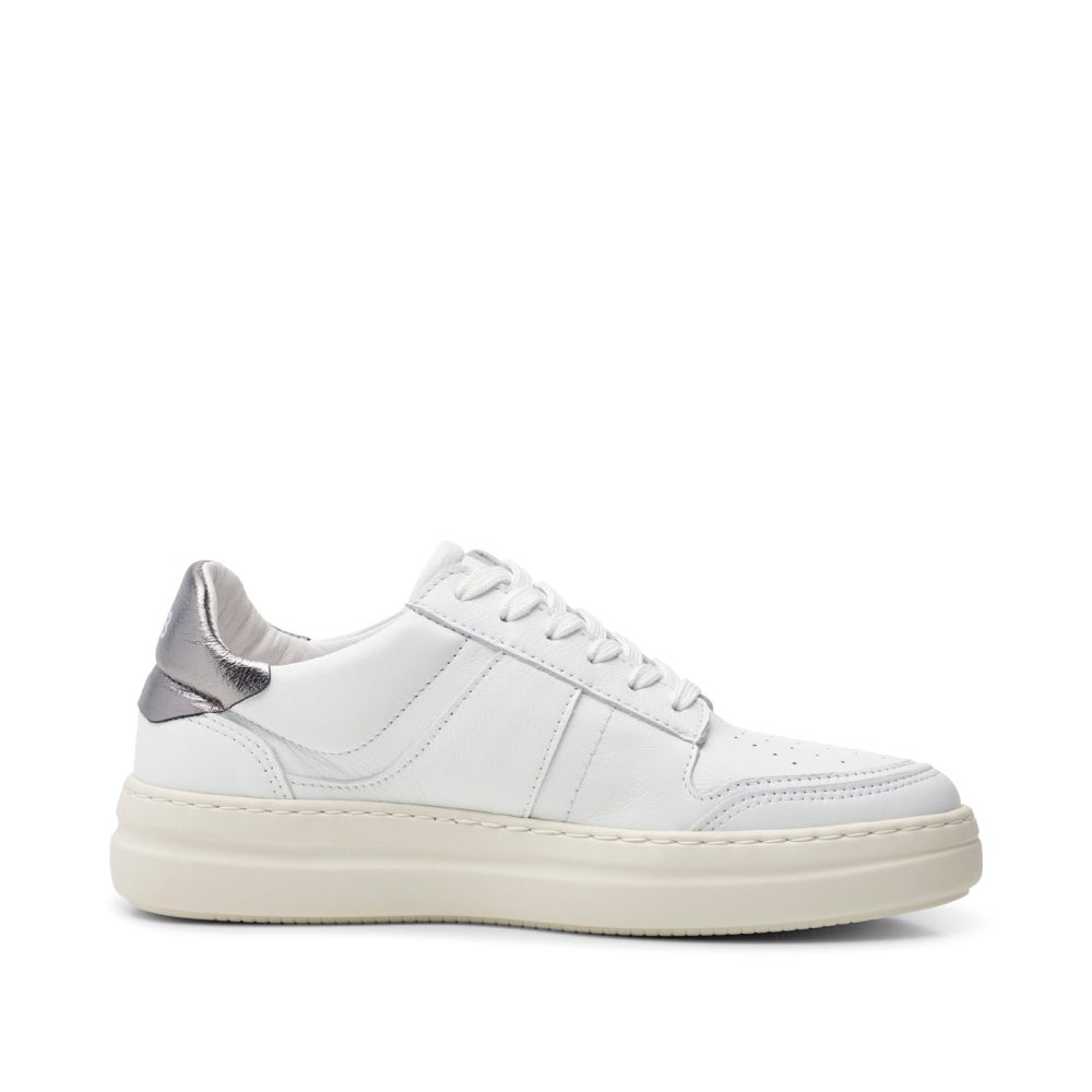Valda sneaker suede leather - WHITE/SILVER - Image 4