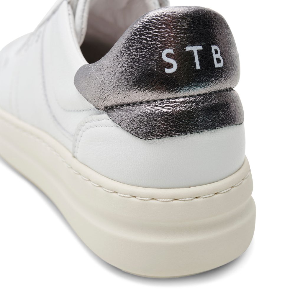 Valda sneaker suede leather - WHITE/SILVER - Image 8